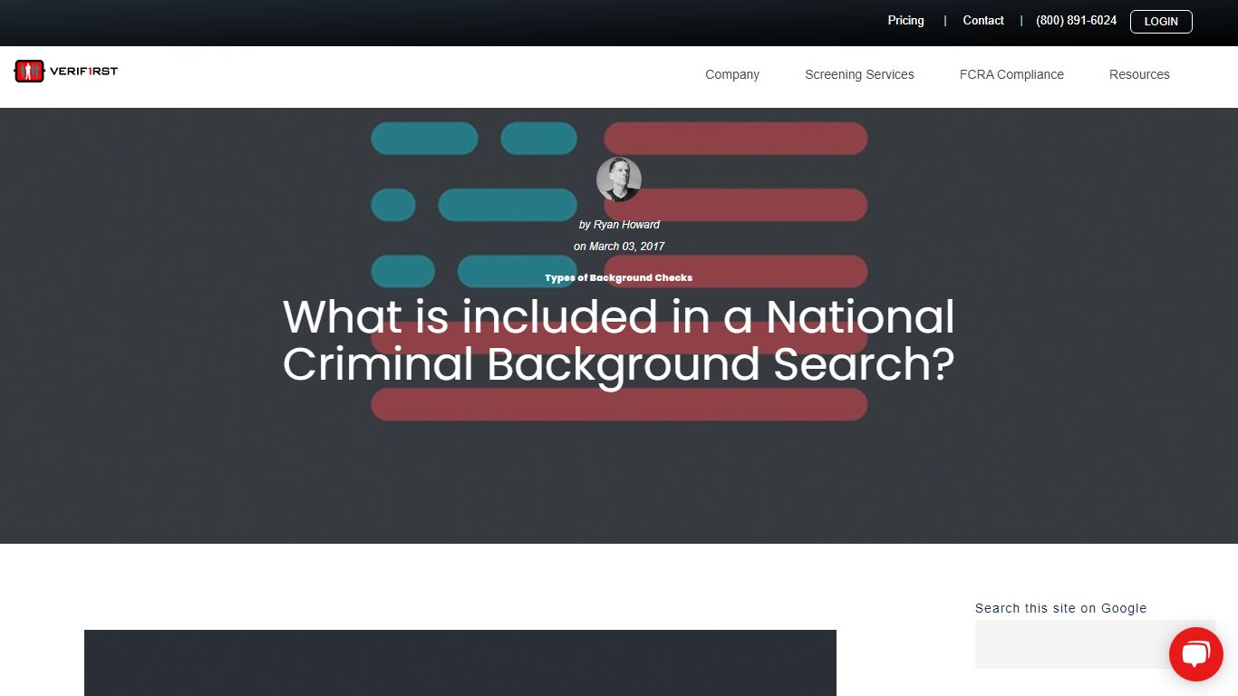 What is included in a National Criminal Background Search? - VeriFirst